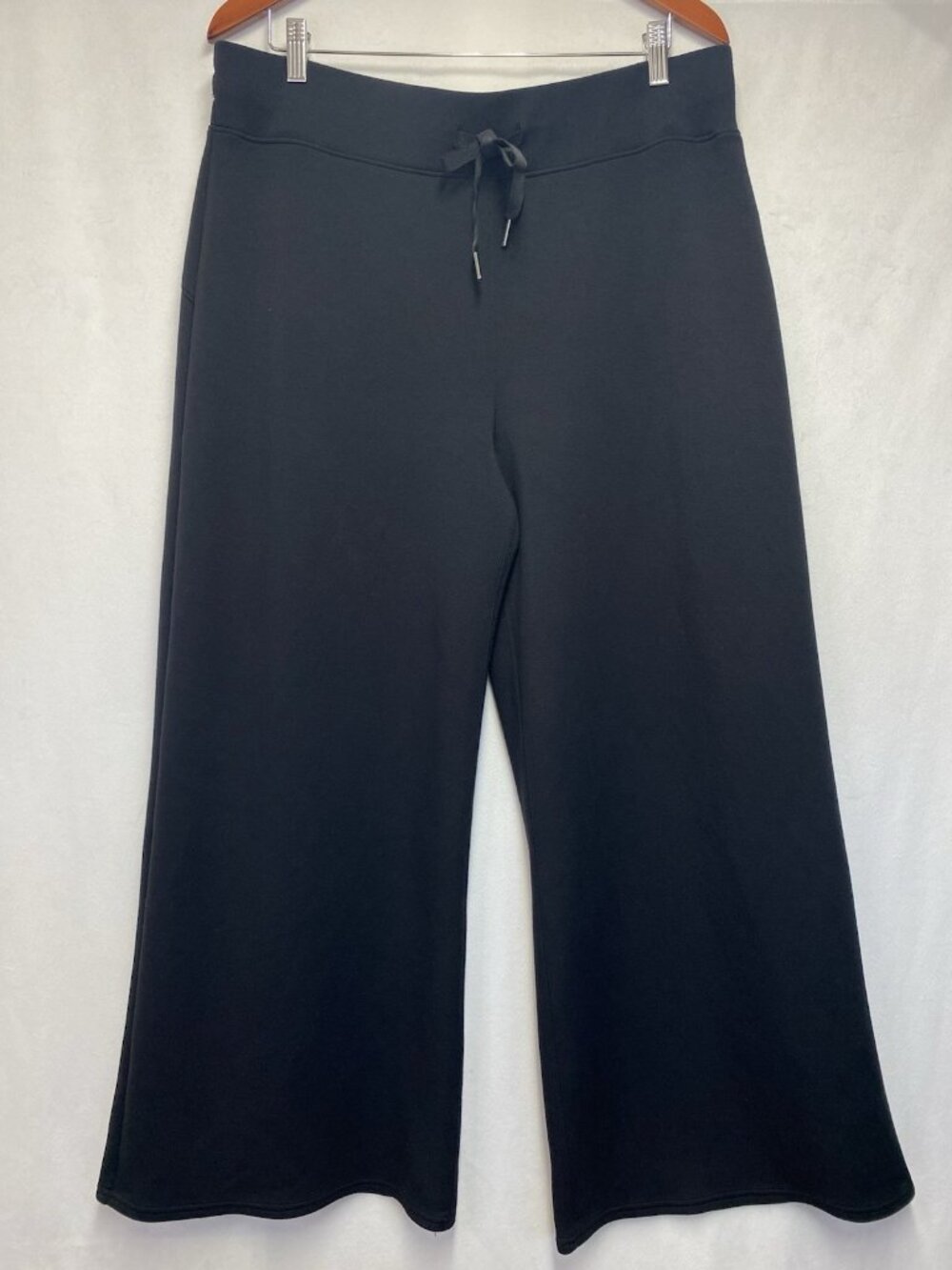 SPANX Air Essentials Wide Leg Lounge Pants Women Size 2X Black Drawstring Waist